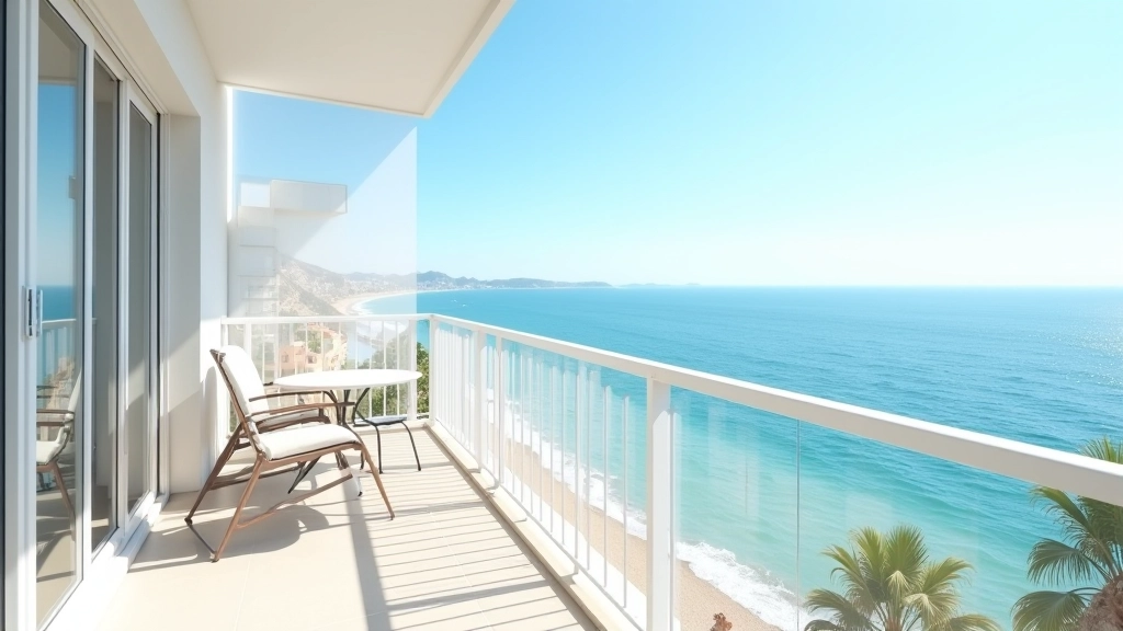 Balcón con vista al mar